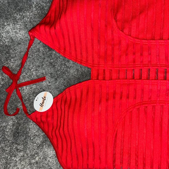 One piece red bathing suit - Picture 3 of 4